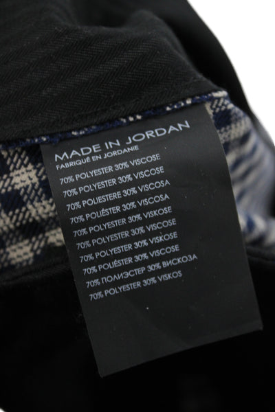 Club Monaco Men Blue Check Dress Pants Zip Closure Size 30