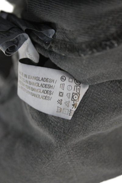 Zara Womens Gray Cargo Pants Button Closure 54% Lyocell Size M
