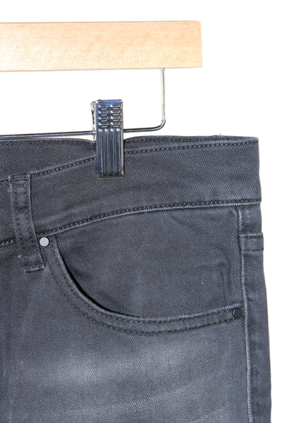 Ovadia & Sons Mens Slim Jeans Black Cotton Mid Rise Inseam 27 Size 30