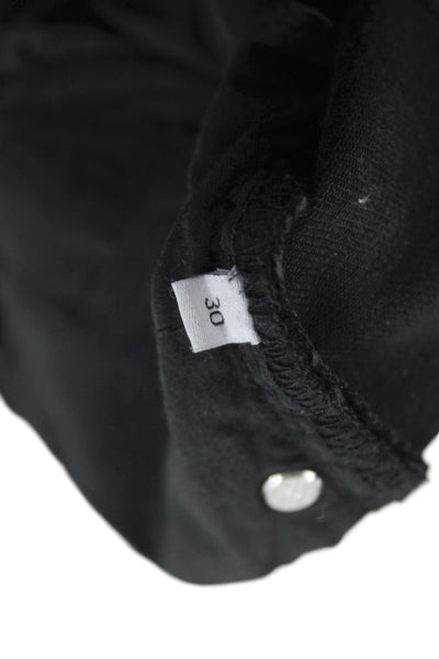 Ovadia & Sons Mens Slim Jeans Black Cotton Mid Rise Inseam 27 Size 30