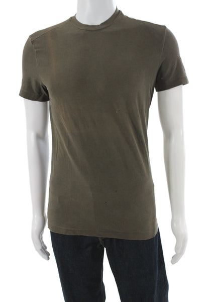 Versace Jeans Mens Basic Brown Crewneck T-Shirt 90% Cotton Short Sleeve Size L