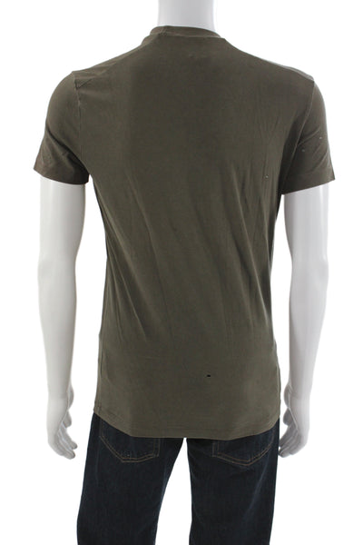 Versace Jeans Mens Basic Brown Crewneck T-Shirt 90% Cotton Short Sleeve Size L