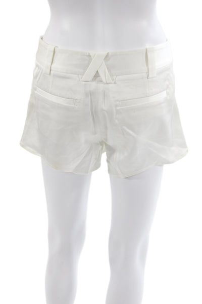 Alice + Olivia Women Hot Pants White Button Acetate Summer Size 2
