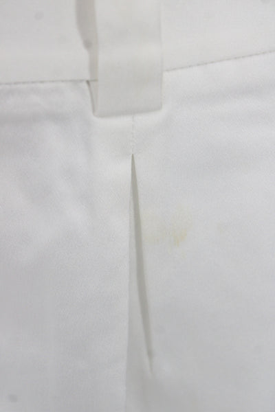 Alice + Olivia Women Hot Pants White Button Acetate Summer Size 2