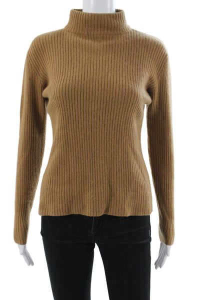 Tse Women Cashmere Brown Turtleneck Pullover Sweater Long Sleeve Size S