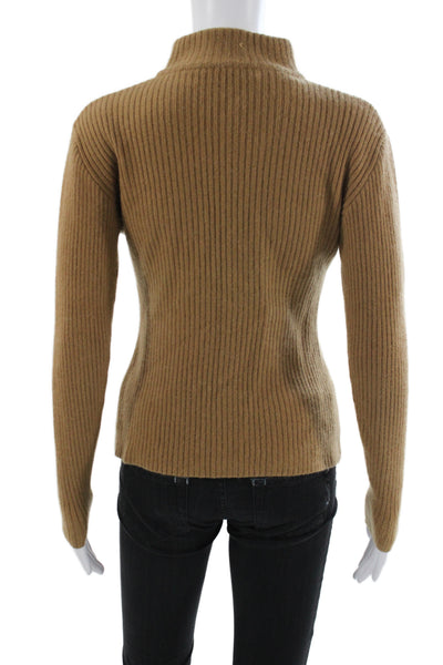 Tse Women Cashmere Brown Turtleneck Pullover Sweater Long Sleeve Size S