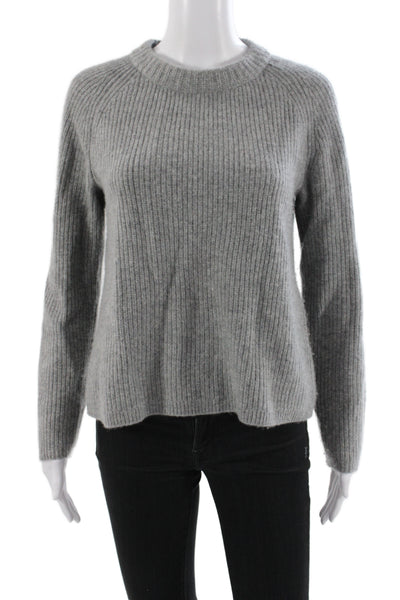 Quince Womens Pullover Sweater Gray Mongolian Cashmere Long Sleeve Size XS