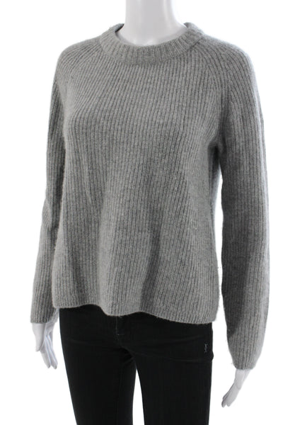 Quince Womens Pullover Sweater Gray Mongolian Cashmere Long Sleeve Size XS