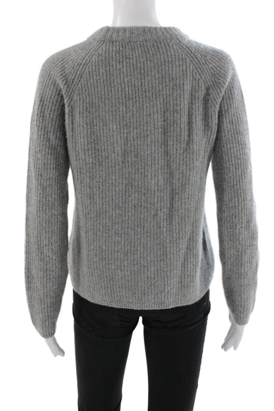 Quince Womens Pullover Sweater Gray Mongolian Cashmere Long Sleeve Size XS