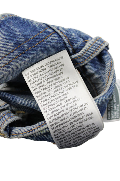Levi's Womens Cropped High Rise Blue Cotton Jeans Inseam 28 Size 26