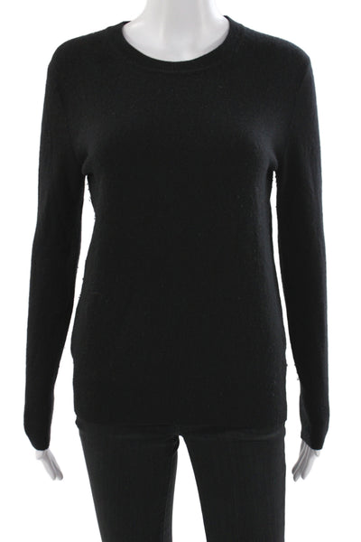Banana Republic Women Merino Wool Crewneck Pullover Black Long Sleeve Size S