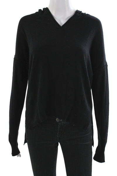Feel the Piece Terre Jacobs Women V-Neck Black Sweater Size One Size