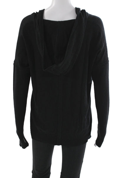 Feel the Piece Terre Jacobs Women V-Neck Black Sweater Size One Size