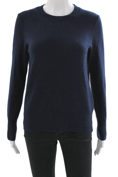 J Crew Women Blue 100% Cashmere Crewneck Pullover Sweater Size XS