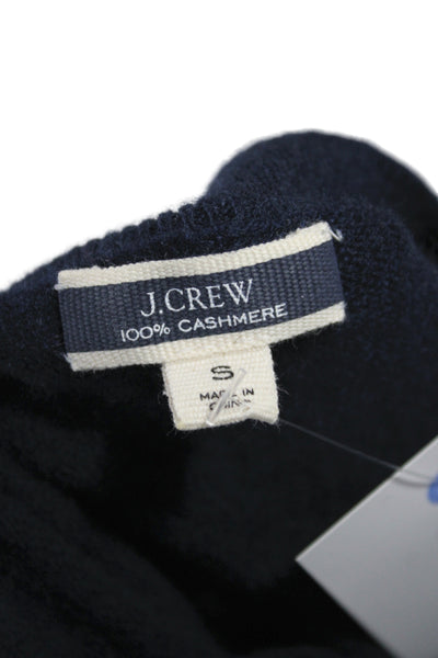 J Crew Women Blue 100% Cashmere Crewneck Pullover Sweater Size XS
