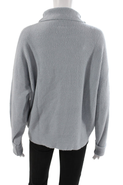 Pookie and Sebastian Womens Blue Turtleneck Pullover Sweater Long Sleeve Size S
