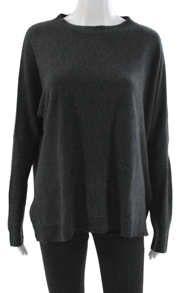 Sweet Romeo Women Pullover Sweater Gray Crew Neck Long Sleeve Acrylic Size S