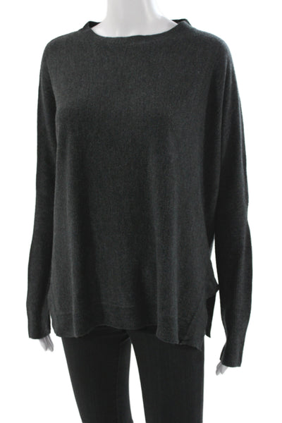 Sweet Romeo Women Pullover Sweater Gray Crew Neck Long Sleeve Acrylic Size S