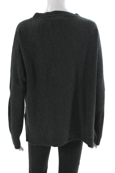 Sweet Romeo Women Pullover Sweater Gray Crew Neck Long Sleeve Acrylic Size S
