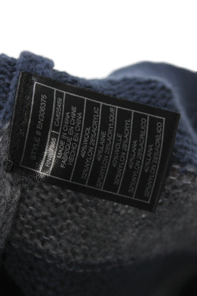 Steve Madden Women Blue Striped Wool Blend Pullover Sweater Crew Neck Size S
