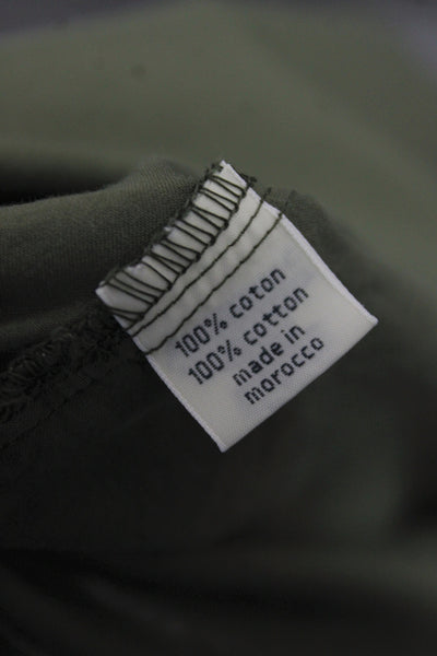 Hartford Women Basic Collared Button-Up Green Cotton Long Sleeve Size 1