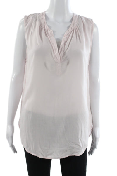 Velvet by Graham & Spencer Women Pink Rayon V-Neck Sleeveless Blouse Size S