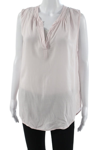 Velvet by Graham & Spencer Women Pink Rayon V-Neck Sleeveless Blouse Size S