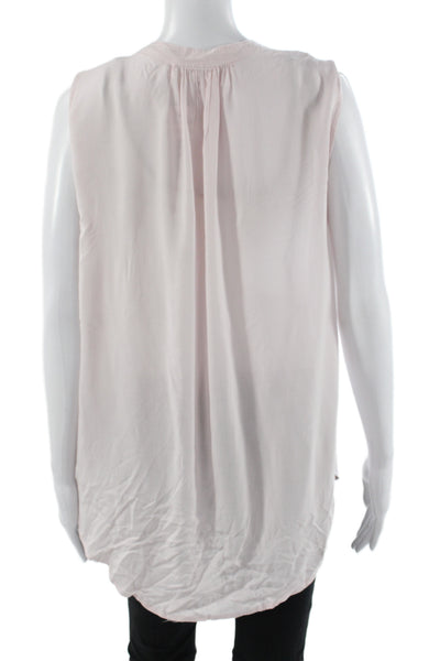 Velvet by Graham & Spencer Women Pink Rayon V-Neck Sleeveless Blouse Size S
