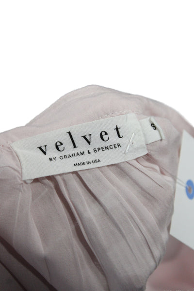 Velvet by Graham & Spencer Women Pink Rayon V-Neck Sleeveless Blouse Size S