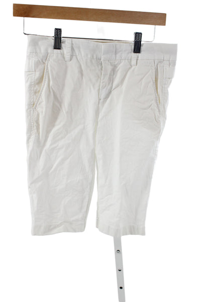 Vince Womens White Chino Shorts Cotton Summer Size 0