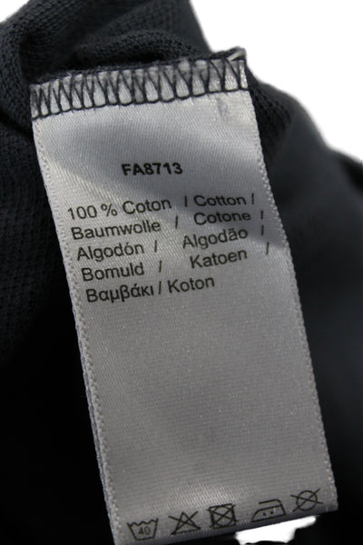 Lacoste Men Collared Polo Gray Cotton Long Sleeve Button Size XS