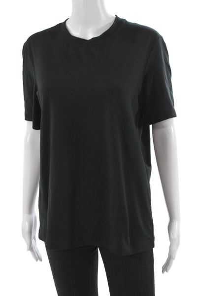 Lululemon Women Black Crew Neck Short Sleeve T-Shirt Recycled Polyester Size S