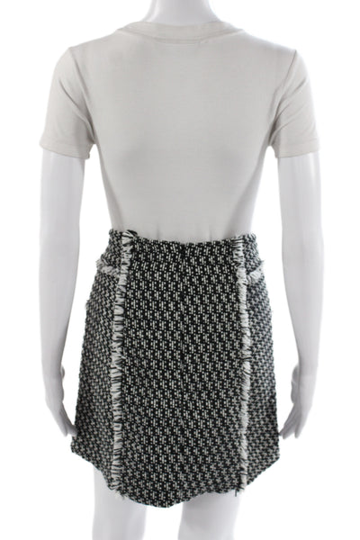 Intermix Women Black Check Mini Skirt Zip Size 6