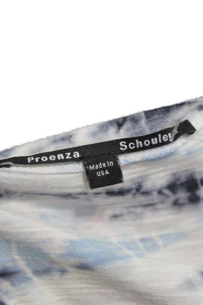 Proenza Schouler Women Jersey T-Shirt Black Tie Dye Long Sleeve Size S
