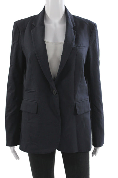 Veronica Beard Womens Basic Jacket Black Wool Button Long Sleeve Size 6