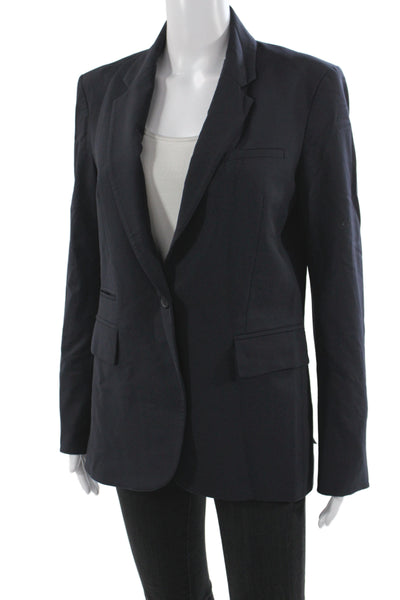 Veronica Beard Womens Basic Jacket Black Wool Button Long Sleeve Size 6