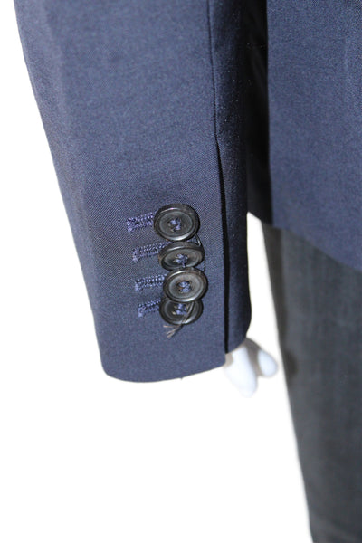 Veronica Beard Womens Basic Jacket Black Wool Button Long Sleeve Size 6