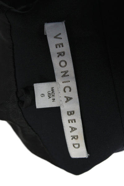 Veronica Beard Womens Basic Jacket Black Wool Button Long Sleeve Size 6