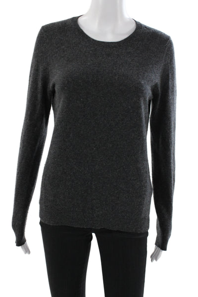 Kinross Cashmere Womens Gray Crewneck Pullover Sweater 100% Cashmere Size M