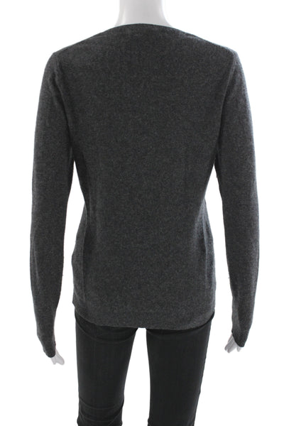Kinross Cashmere Womens Gray Crewneck Pullover Sweater 100% Cashmere Size M
