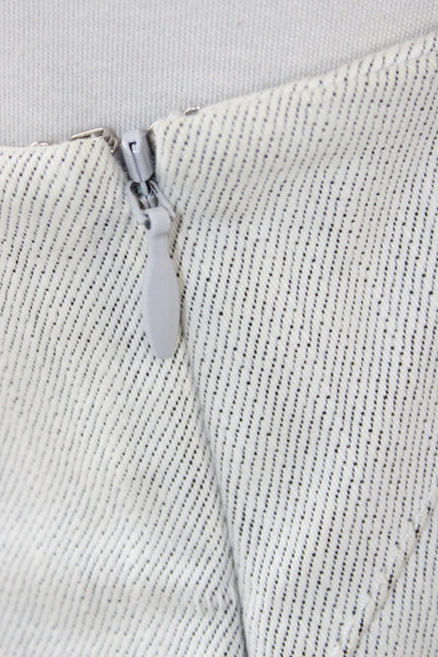 Derek Lam 10 Crosby Womens Gray Herringbone Mini Skirt Zip Closure Size 12