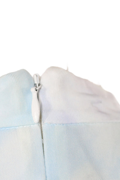 Stella McCartney Women Fit & Flare Dress Blue Tie-Dye High-Neck Size S