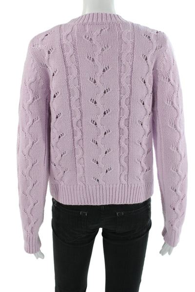 Heartloom Women Floral V-Neck Long Sleeve Cardigan Pink Acrylic Size M