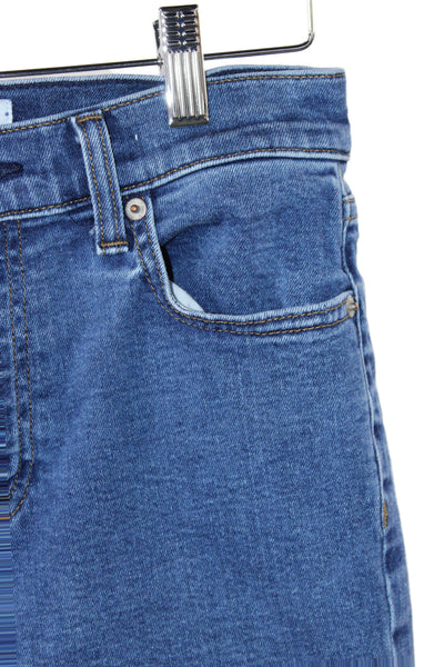 Pistola Womens Straight Mid Rise Blue Cotton Jeans Size 25