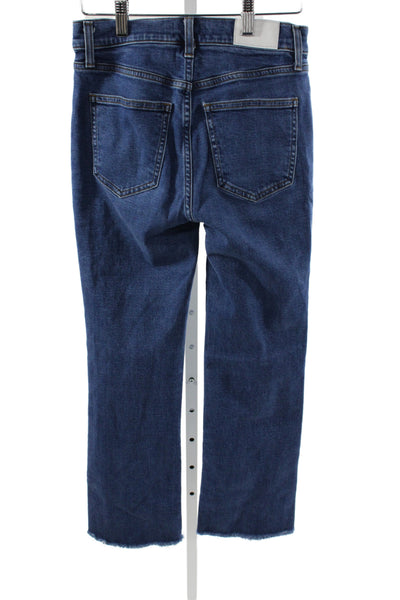 Pistola Womens Straight Mid Rise Blue Cotton Jeans Size 25