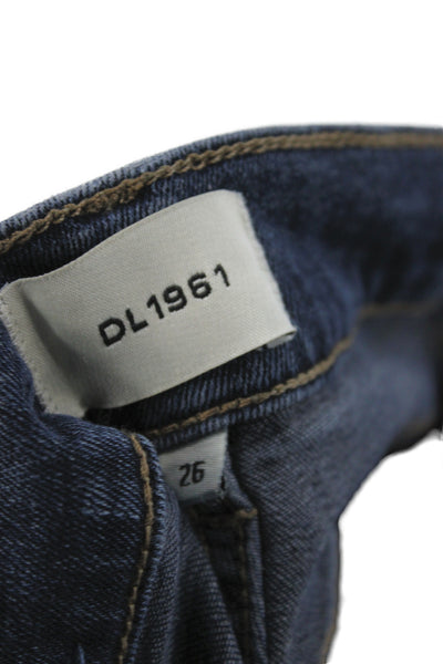 DL 1961 Women Bootcut High Waist Blue Cotton Jeans Size 26