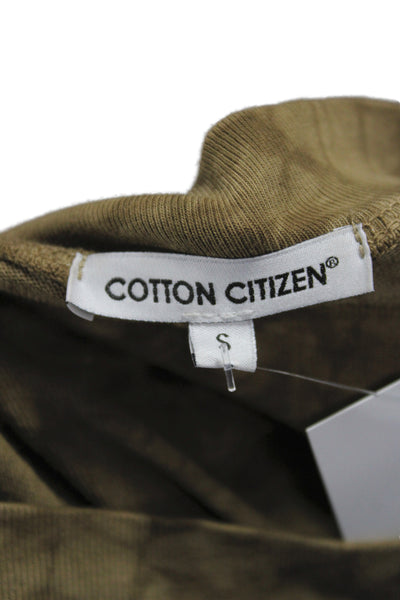 Cotton Citizen Women Cropped Long Sleeve Brown T-Shirt Size S