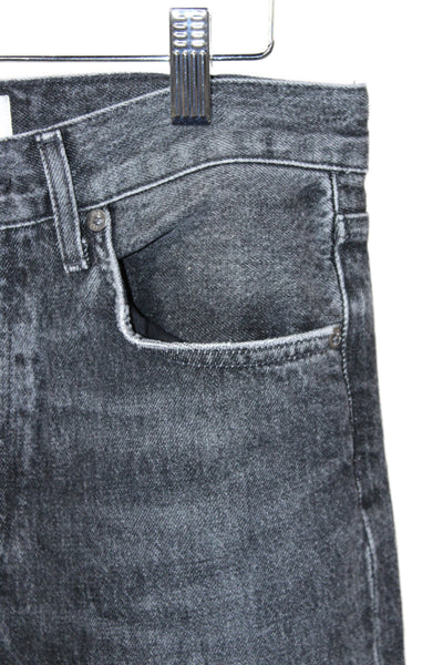 Agolde Womens Straight Black High Rise Jeans Cotton Inseam 30 Size 25