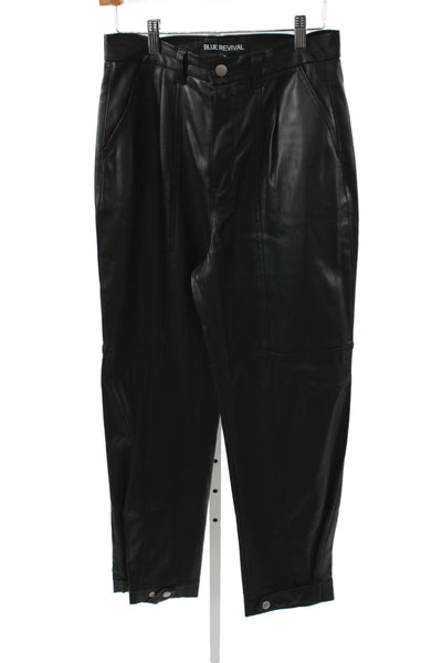 Blue Revival Womens Cropped Biker Black Pants Size 27