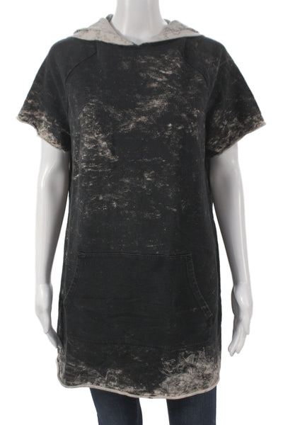 Cotton Citizen Womens Black Tie Dye Tee Dress Crew Neck Short Sleeve Size XS